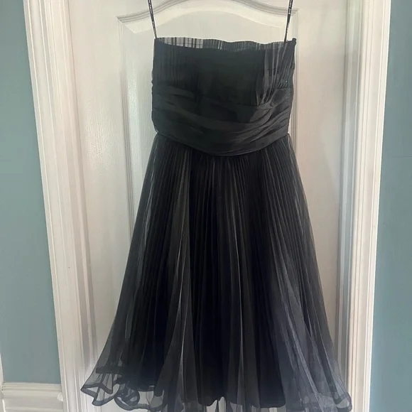 betsey johnson black strapless dress Women's Bubble Soiree Dress in Black | Size Medium main image 1